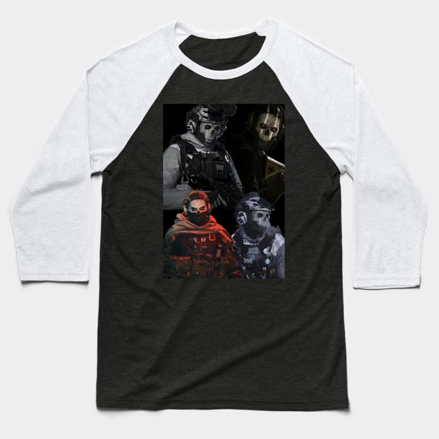 COD Ghost MWII Baseball T-Shirt by scumbagg